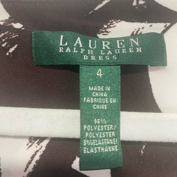Lauren Ralph Lauren Body Con Dress Brown and Beige Size 4 - Picture 3 of 13
